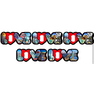 " Love " Shape Magnet bottle opener NYC-2500