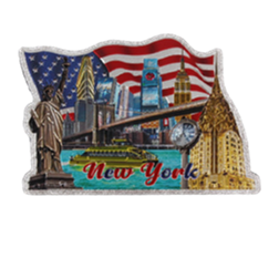 American Flag Skyline Foil Magnet 376156