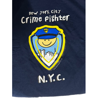 KIDS T-SHIRT CRIME FIGHTER (NAVY) TK-PN