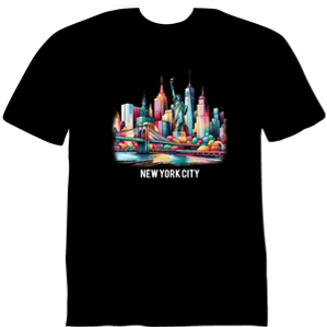 NYC COLOR SKYLINE BLACK XXL NYC-CBXXL
