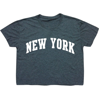 NEW YORK CROP TOP Charcoal NYL-009CH
