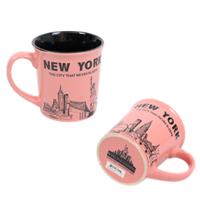 NEW YORK MUG WITH SKYLINE (PINK) 376151