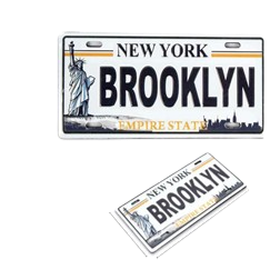 LARGE BROOKLYN LICENSE PLATE MAGNET 83808