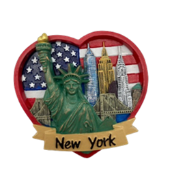Heart Flag/Skyline Sol magnet NYC-M2024