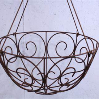 WROUGHT IRON BASKET 12"