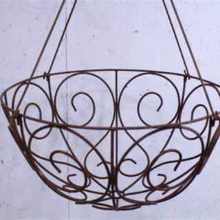 WROUGHT IRON BASKET 10"