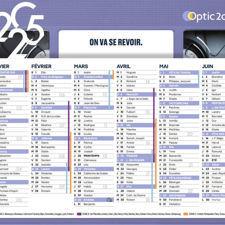 (D015896) CALENDRIER 2025 O2