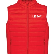 Doudoune rouge sans manches Homme 