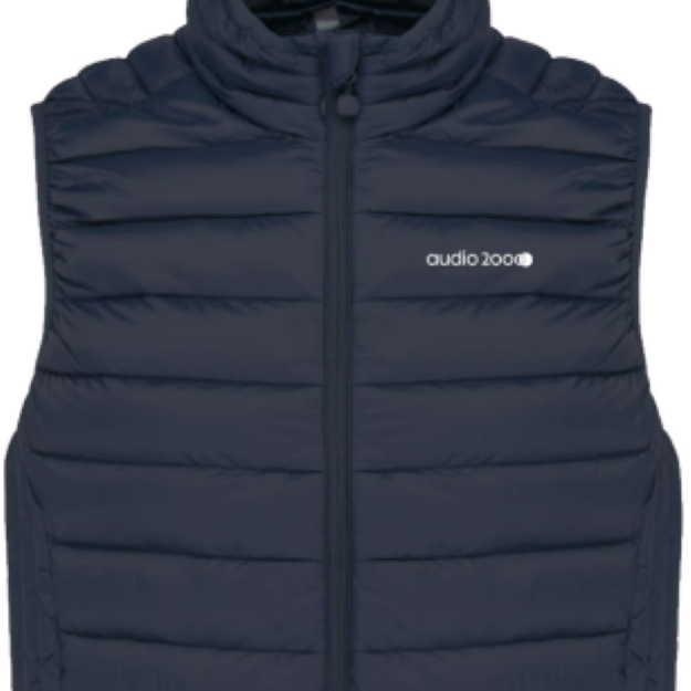 Doudoune sans manches bleu femme