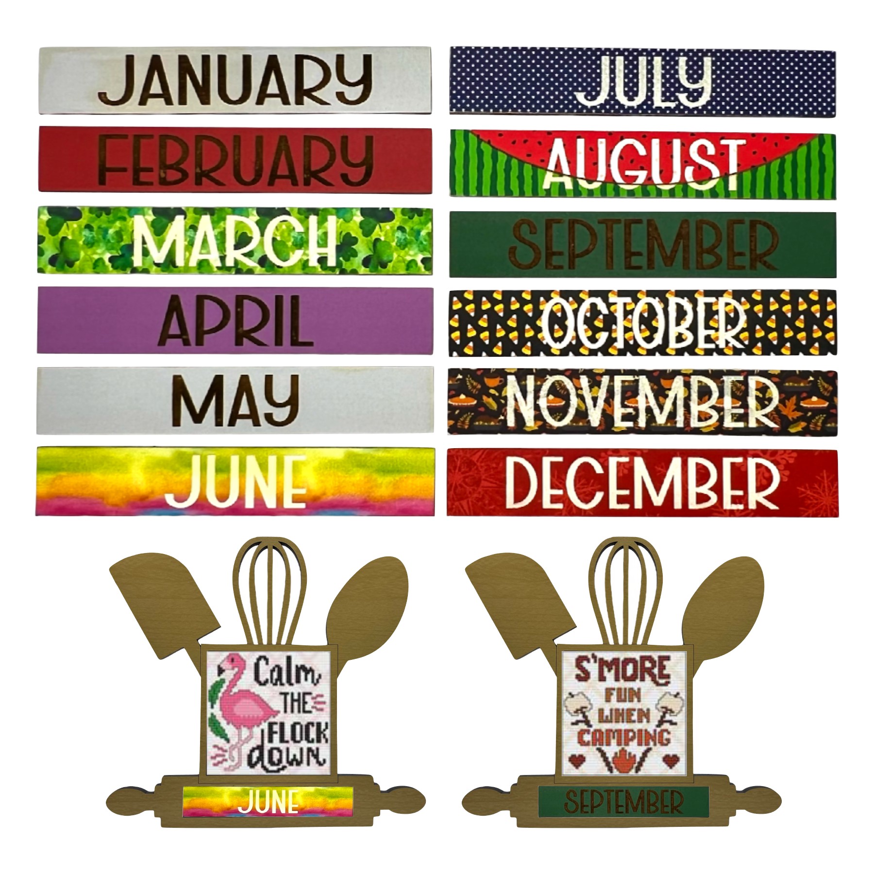 KITCHEN UTENSILS INSERTS Months of the Year Main Image