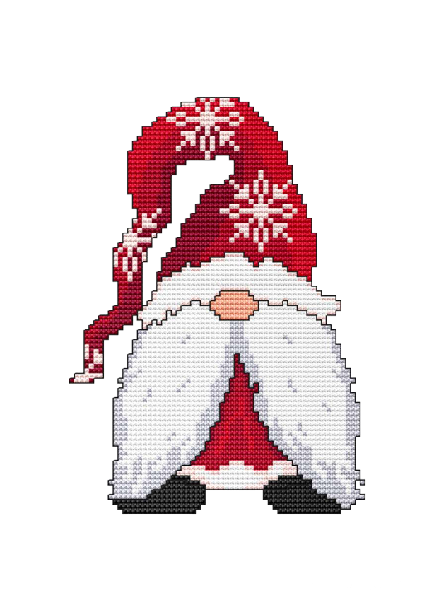 SANTA Counted Cross Stitch Chart Main Image