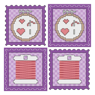 STAMP IT SERIES - CROSS STITCH HOOP AND BOBBIN Counted Cross Stitch Chart