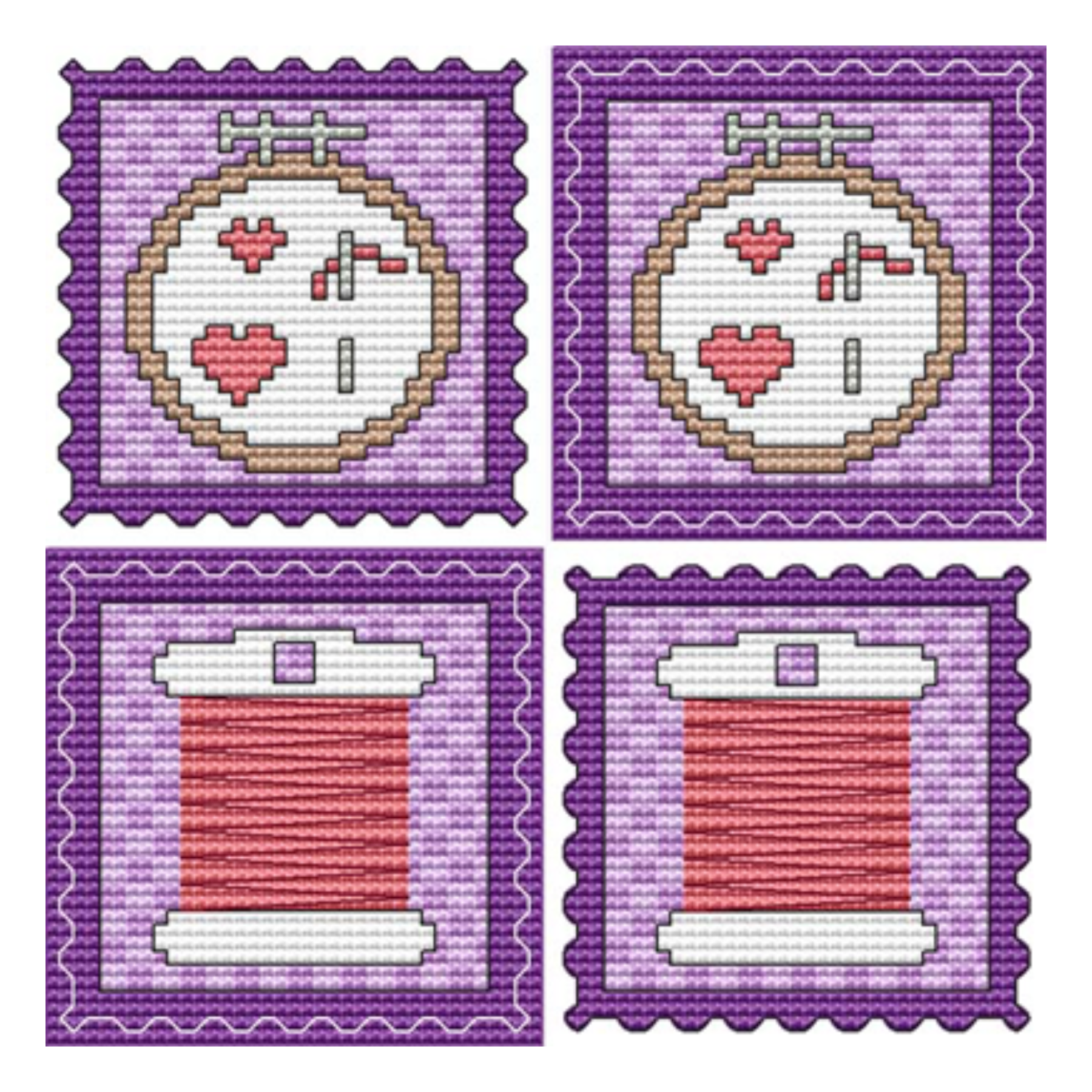 STAMP IT SERIES - CROSS STITCH HOOP AND BOBBIN Counted Cross Stitch Chart Main Image