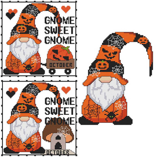 YEAR OF GNOMES - OCTOBER Counted Cross Stitch Chart