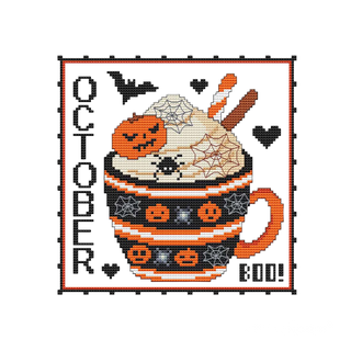 YEAR OF MUGS - OCTOBER Counted Cross Stitch Chart