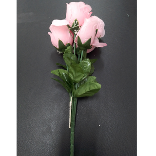 7 Head Rose Bud Pink