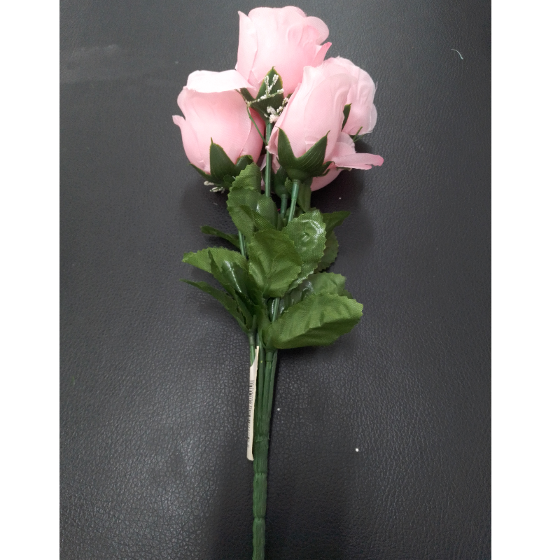 7 Head Rose Bud Pink Main Image