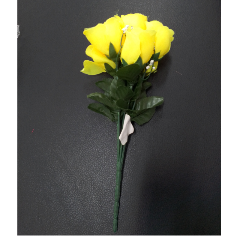 7 Head Rose Bud Yellow Main Image