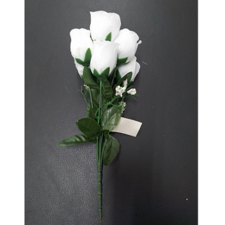 7 Head Rose Bud White