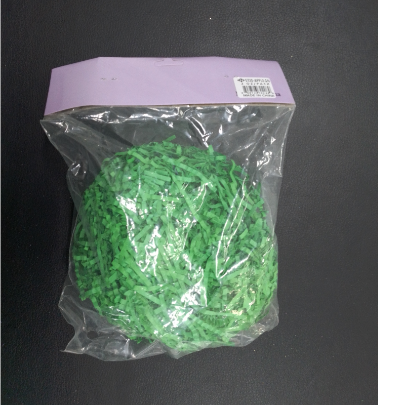 Crinkle Shredded Paper Apple Green Main Image