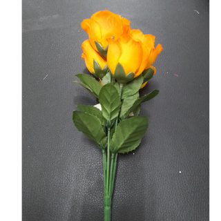 7 Head Rose Bud Orange