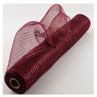 Metallic Netting Burgundy