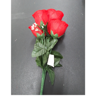 7 Head Rose Bud Red