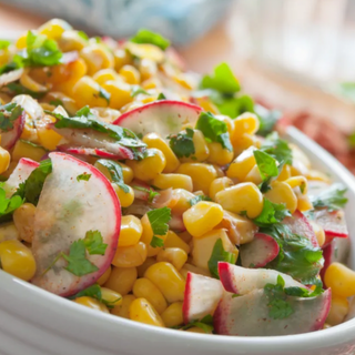 Summer Salad (4) Corn, Radish, Cucumbers, Apples, Chives and Dill 