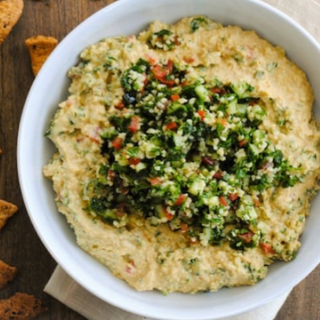 Tabbouleh served with Hummus & Pita Bread (4)