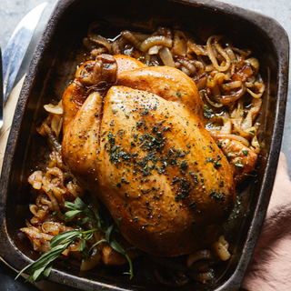 Mary’s Whole Chicken,  lemon - thyme sauce