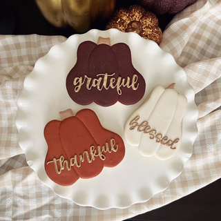 Grateful, Thankful, Blessed cookie set Image