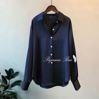 Formal collar shirt NAVY BLUE