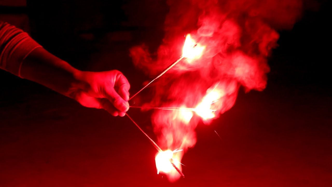 10 Cm Sparklers Colour (Red) - 1 Box (10 Pcs)