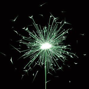 10 Cm Sparklers Colour (Green) - 1 Box (10 Pcs) Main Image