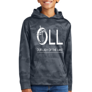 Sport-Tek® Youth Sport-Wick® CamoHex Fleece Hooded Pullover
