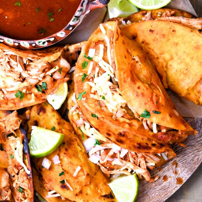 3 Chicken  birrias tacos