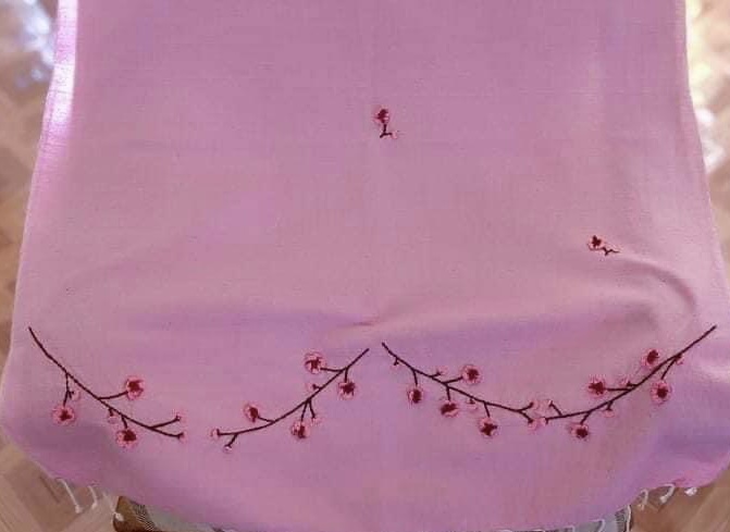 Burmese Cotton Shawl Pink Main Image