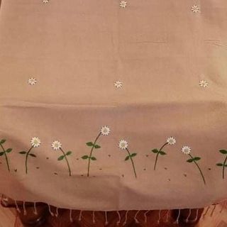 Burmese Cotton Shawl Beige