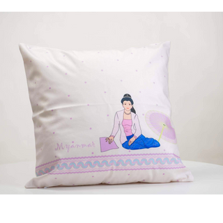 Silk Throw Pillow Cover (lLilac purple Colour)