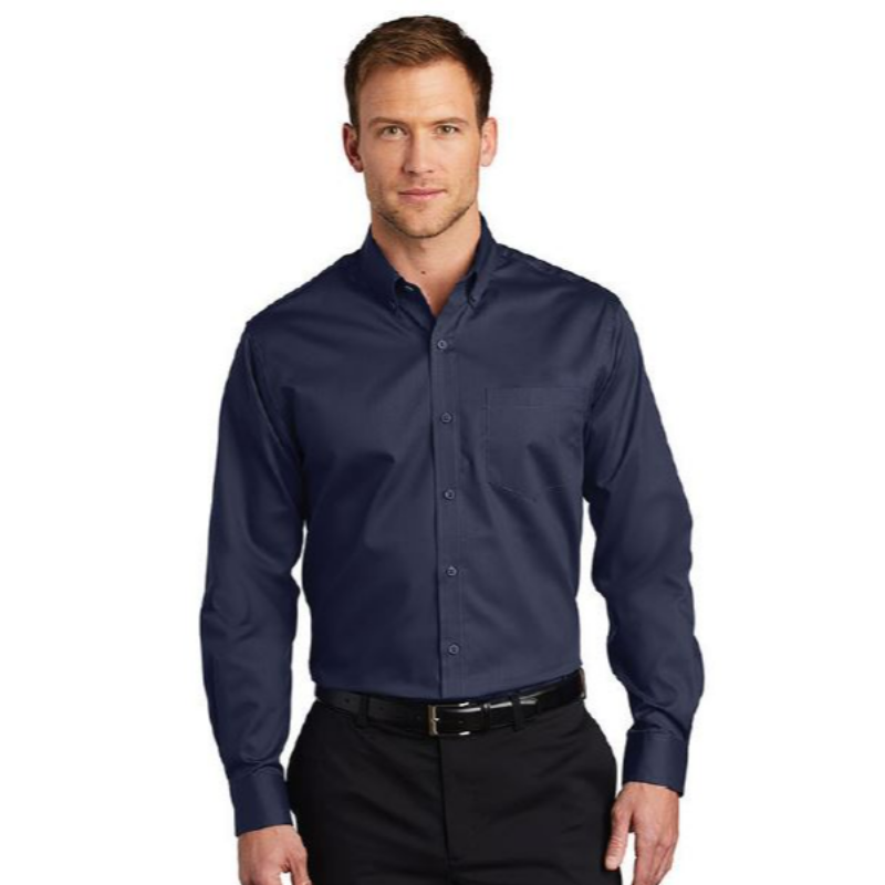 *****DIRECTORS / SUPERVISORS ONLY ! ***** Men's Long Sleeve Navy Collar Shirt S1160 Main Image