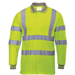 Hi Vis Long Sleeve Polo Shirt S446