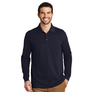 Long Sleeve Polo Shirt Navy S1032