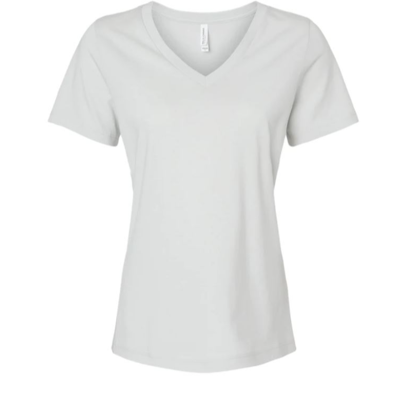 D3: Bella Canvas V-neck:WHITE
