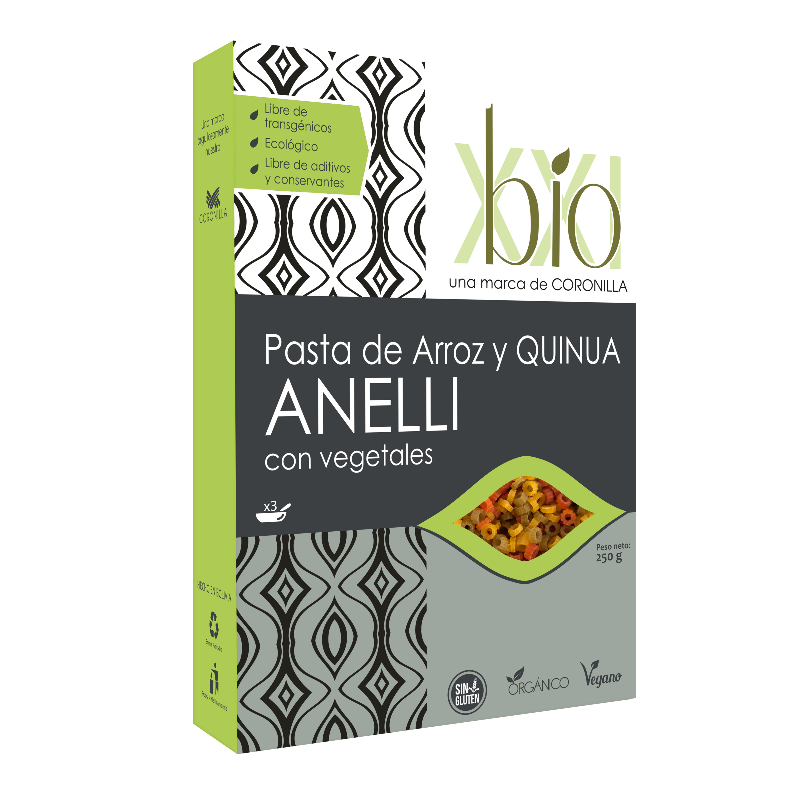 051- ANELLI VEGE de quinua, arroz y vegetales  (250 grs.) 