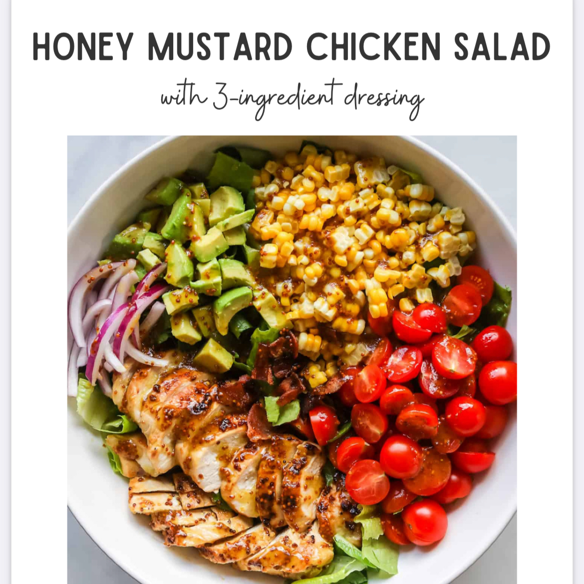 Honey Mustard Chicken Salad Large Image