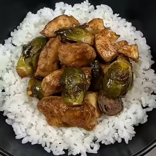 Honey Glazed Chicken and Brussel Sprouts