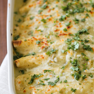 Green Chili Chicken Enchiladas 