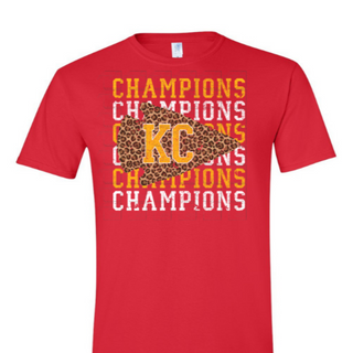 KC CHAMPIONS LEOPARD ARROWHEAD tshirts/long sleeve 2024 