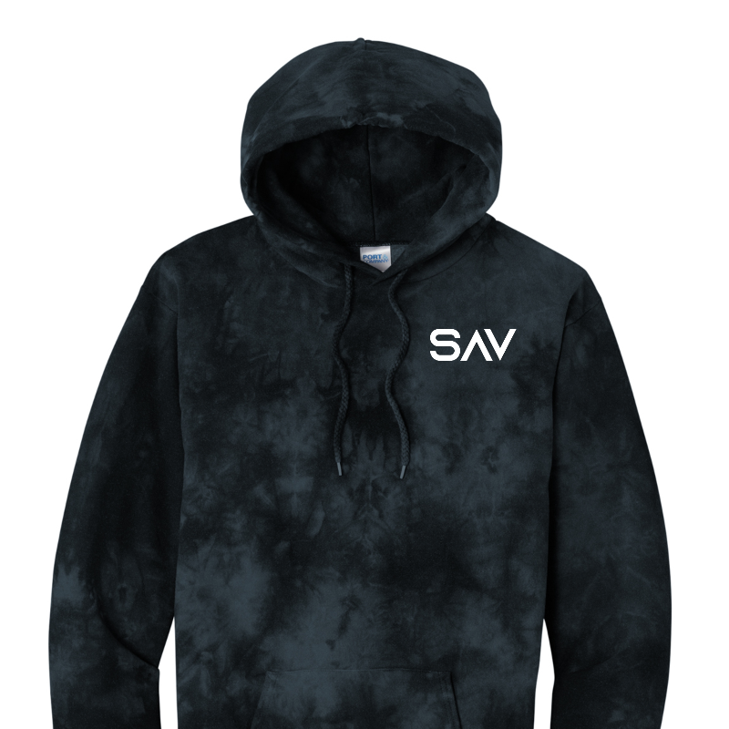 SAV Tie-Dye Hoodie (Grey/Black) Main Image