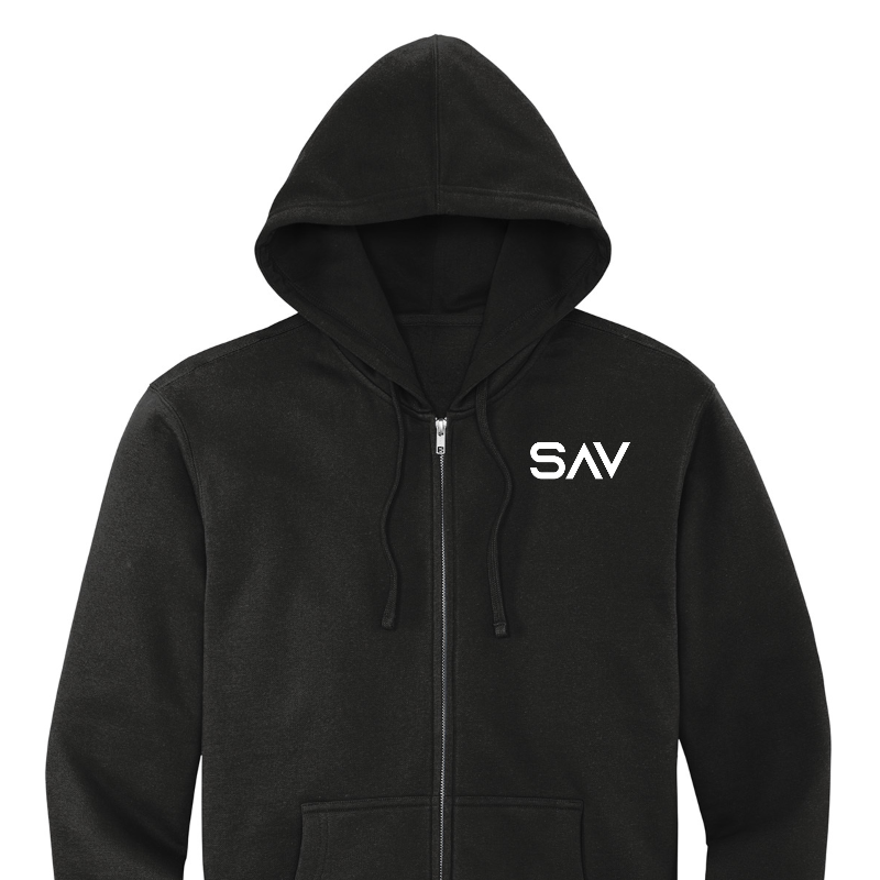 SAV Zip-Up Hoodie (Black) Large Image